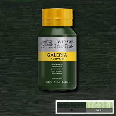 Winsor&amp;Newton Galeria vopsea acrilică, 500 ml - 311, hooker's green
