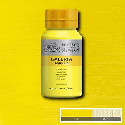 Winsor&Newton Galeria vopsea acrilică, 500 ml - 346, lemon yellow
