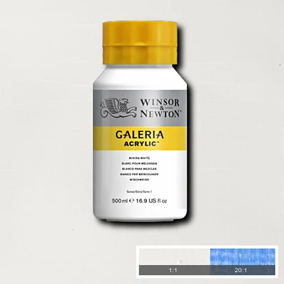 Winsor&amp;amp;Newton Galeria vopsea acrilică, 500 ml - 415, mixing white