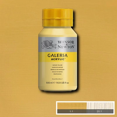 Winsor&amp;Newton Galeria vopsea acrilică, 500 ml - 422, naples yellow