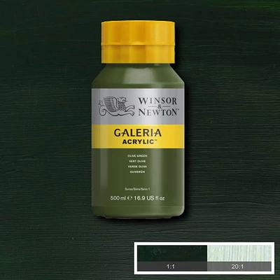 Winsor&amp;Newton Galeria vopsea acrilică, 500 ml - 447, olive green