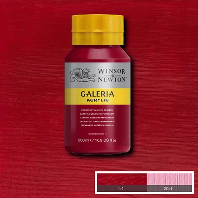 Winsor&amp;Newton Galeria vopsea acrilică, 500 ml - 466, permanent alizarin crimson