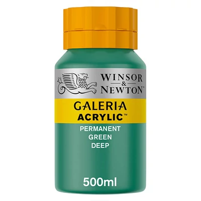 Winsor&amp;Newton Galeria vopsea acrilică, 500 ml - 482, permanent green deep