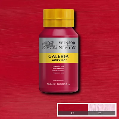Winsor&amp;Newton Galeria vopsea acrilică, 500 ml - 502, permanent rose