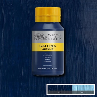Winsor&amp;Newton Galeria vopsea acrilică, 500 ml - 516, phthalo blue