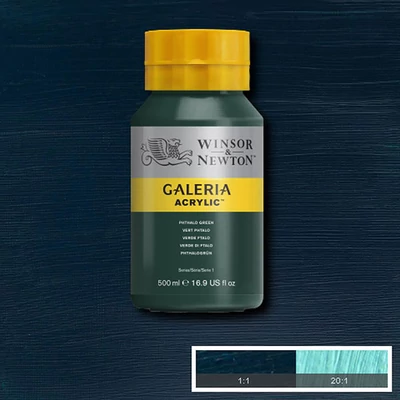 Winsor&amp;Newton Galeria vopsea acrilică, 500 ml - 522, phthalo green