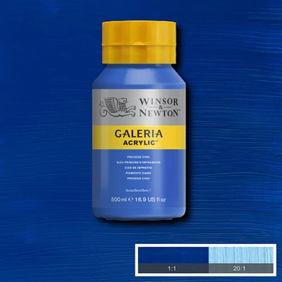 Winsor&amp;Newton Galeria vopsea acrilică, 500 ml - 533, process cyan
