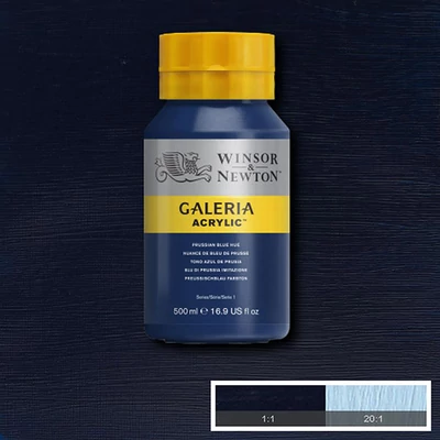 Winsor&amp;Newton Galeria vopsea acrilică, 500 ml - 541, prussian blue hue