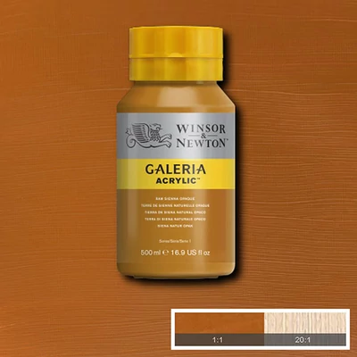 Winsor&amp;Newton Galeria vopsea acrilică, 500 ml - 553, raw sienna opaque