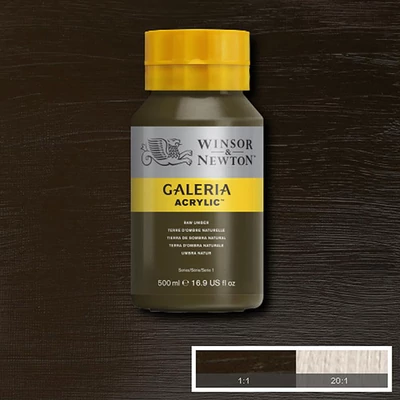 Winsor&amp;Newton Galeria vopsea acrilică, 500 ml - 554, raw umber