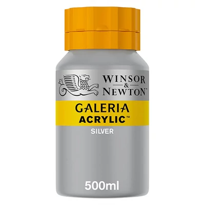 Winsor&amp;Newton Galeria vopsea acrilică, 500 ml - 617, silver