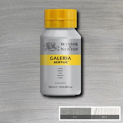 Winsor&amp;Newton Galeria vopsea acrilică, 500 ml - 617, silver
