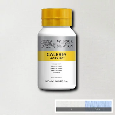 Winsor&amp;amp;Newton Galeria vopsea acrilică, 500 ml - 644, titanium white