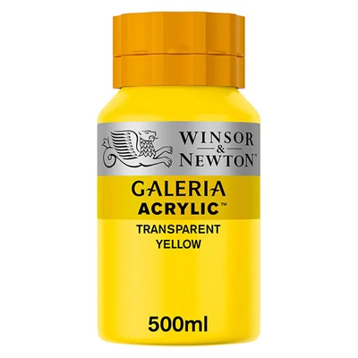 Winsor&amp;Newton Galeria vopsea acrilică, 500 ml - 653, transparent yellow