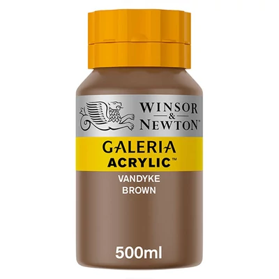 Winsor&amp;Newton Galeria vopsea acrilică, 500 ml - 676, van dyck brown