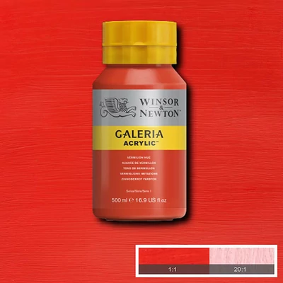 Winsor&amp;Newton Galeria vopsea acrilică, 500 ml - 682, vermillion hue