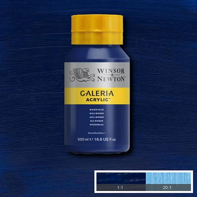 Winsor&amp;Newton Galeria vopsea acrilică, 500 ml - 706, winsor blue