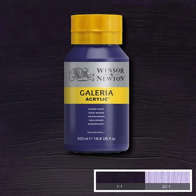 Winsor&amp;Newton Galeria vopsea acrilică, 500 ml - 728, winsor violet