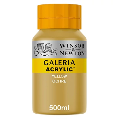 Winsor&amp;Newton Galeria vopsea acrilică, 500 ml - 744, yellow ochre