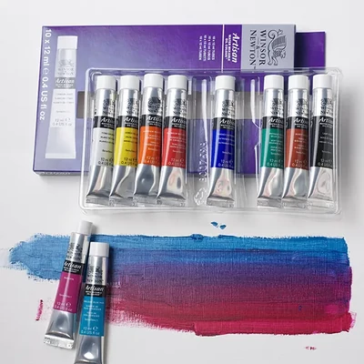 Set de vopsele în ulei diluabile cu apă Winsor&amp;Newton Artisan – 10x12 ml