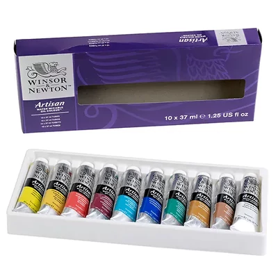 Set de vopsele în ulei diluabile cu apă Winsor&amp;Newton Artisan – 10x37 ml