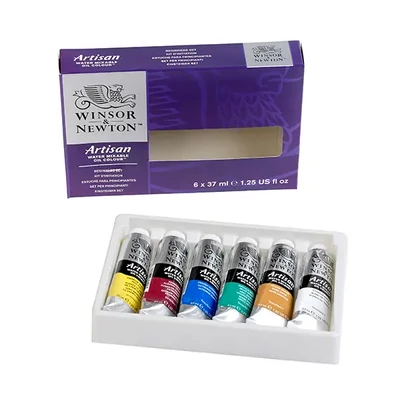 Set de vopsele în ulei diluabile cu apă Winsor&amp;Newton Artisan – 6x37 ml, Beginners set