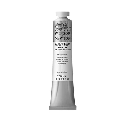 Winsor&amp;Newton Griffin Alkyd Culori ulei, 200 ml - titanium white