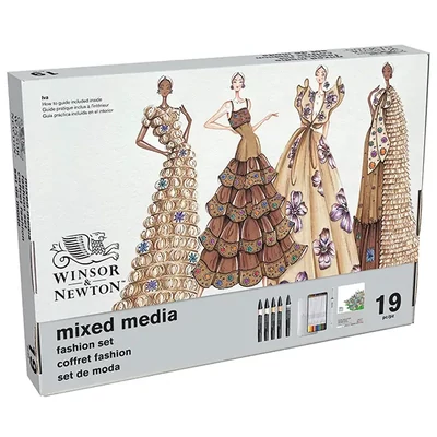 Set de desen și pictură W&N Mixed Media – Fashion, 19 buc