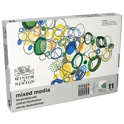 Set de desen și pictură W&amp;N Mixed Media – Illustration, 11 buc