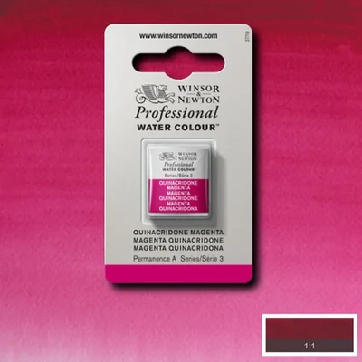 Vopsea de acuarelă Winsor&amp;Newton Professional, in recipient  1/2 - 545, quinacridone magenta