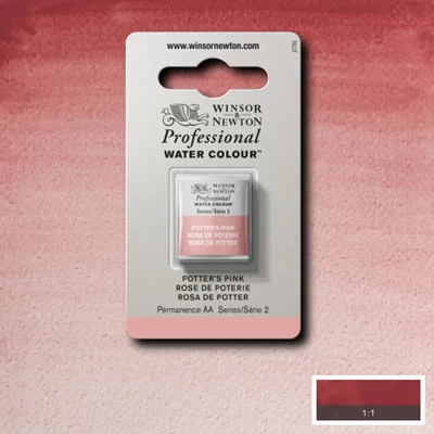 Vopsea de acuarelă Winsor&amp;Newton Professional, in recipient  1/2 - 537, potter's pink