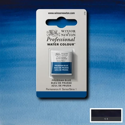 Vopsea de acuarelă Winsor&amp;Newton Professional, in recipient  1/2 - 538, Prussian blue