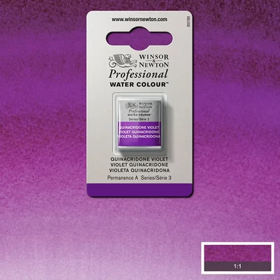 Vopsea de acuarelă Winsor&amp;Newton Professional, in recipient  1/2 - 550, quinacridone violet