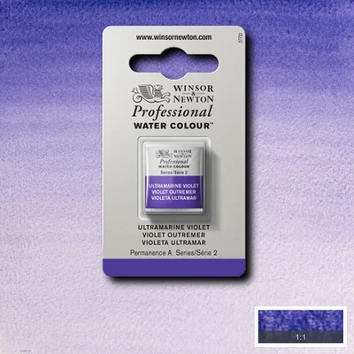 Vopsea de acuarelă Winsor&amp;Newton Professional, in recipient  1/2 - 672, ultra violet