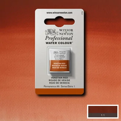 Vopsea de acuarelă Winsor&amp;Newton Professional, in recipient  1/2 - 678, Venetian red