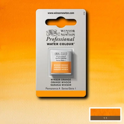 Vopsea de acuarelă Winsor&amp;Newton Professional, in recipient  1/2 - 724, Winsor orange
