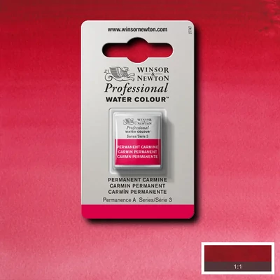 Vopsea de acuarelă Winsor&amp;Newton Professional, in recipient  1/2 - 725, Winsor red deep