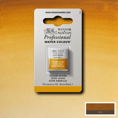 Vopsea de acuarelă Winsor&amp;Newton Professional, in recipient  1/2 - 744, yellow ochre