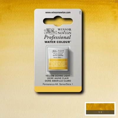Vopsea de acuarelă Winsor&amp;Newton Professional, in recipient  1/2 - 745, yellow ochre light
