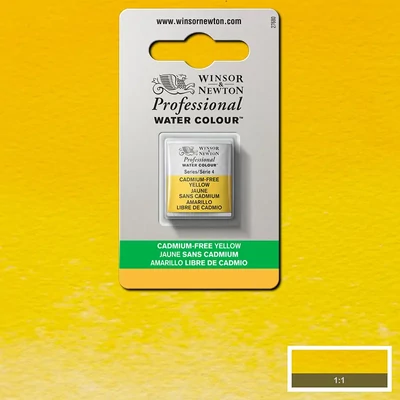 Vopsea de acuarelă Winsor&amp;Newton Professional, in recipient  1/2 - 890, cadmium free yellow