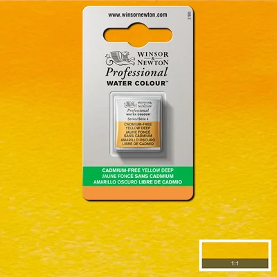 Vopsea de acuarelă Winsor&amp;Newton Professional, in recipient  1/2 - 891, cadmium free yellow deep