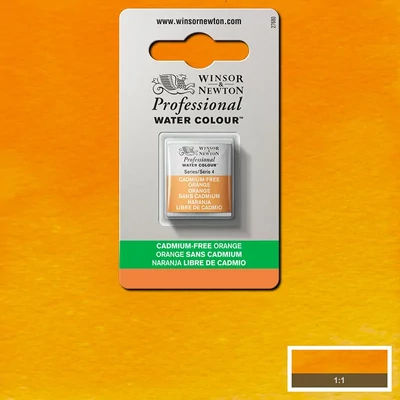 Vopsea de acuarelă Winsor&amp;Newton Professional, in recipient  1/2 - 899, cadmium free orange
