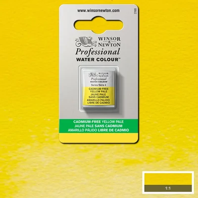 Vopsea de acuarelă Winsor&amp;Newton Professional, in recipient  1/2 - 907, cadmium free yellow pale