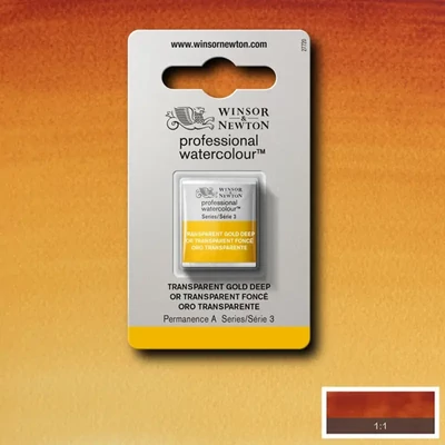 Vopsea de acuarelă Winsor&amp;Newton Professional, in recipient  1/2 - 547, transparent gold deep