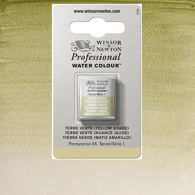 Vopsea de acuarelă Winsor&amp;Newton Professional, in recipient  1/2 - 638, terre verte yellow shade