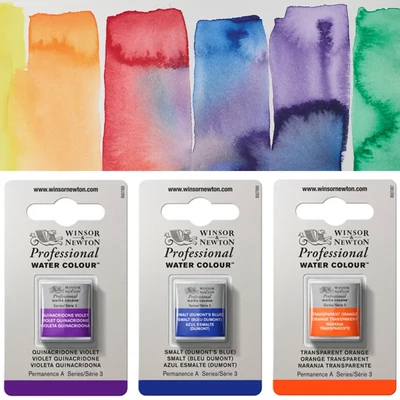 Vopsea de acuarelă Winsor&amp;Newton Professional, in recipient  1/2 – în diverse culori