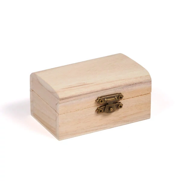 Cutie din lemn, lada cu comori, 9x6x4,5 cm