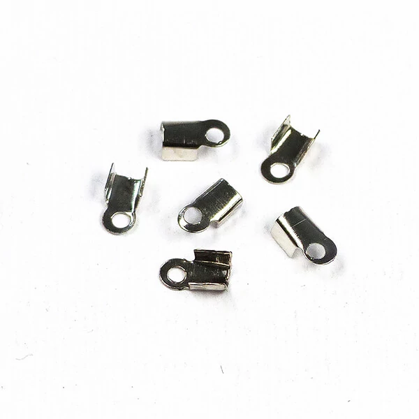 Sigil bandă de piele, pătrat - rodiu, 3x6 mm