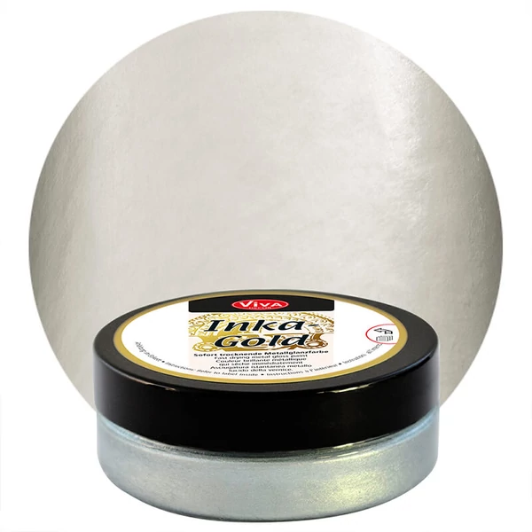 Pastă de vopsea metalizată Inka Gold , 50 g - silber