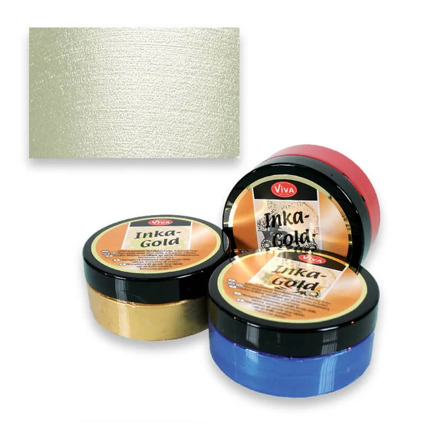 Pastă de vopsea metalizată Inka Gold , 50 g - platinum